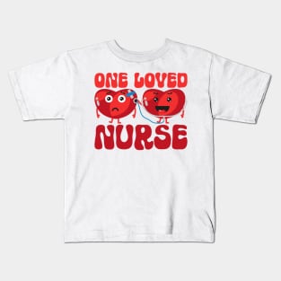 Nurse Valentines Day Tee Shirt, One Loved Nurse Kids T-Shirt